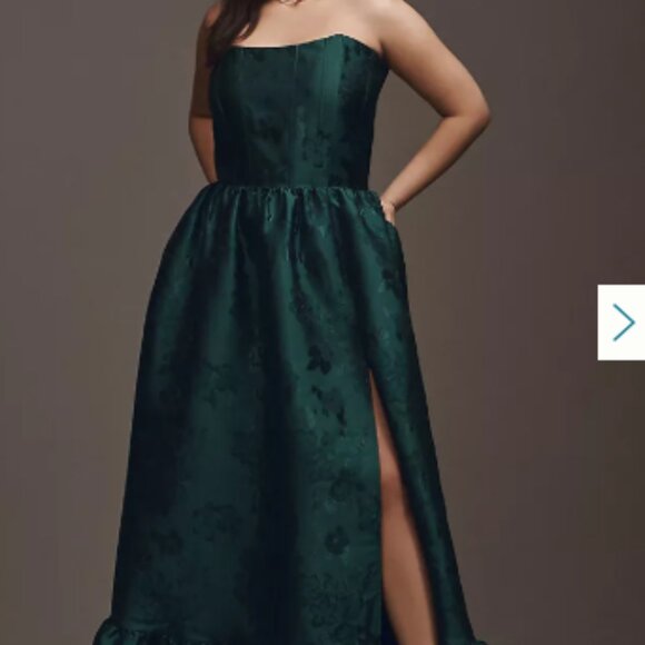 V. Chapman Charlotte Strapless Corset Side-Slit Dress - Picture 4 of 4